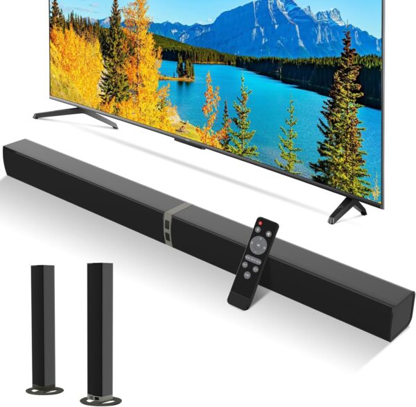 AyoumsPy 60W TV Sound Bar, Bluetooth 5.0, 32-Inch Detachable