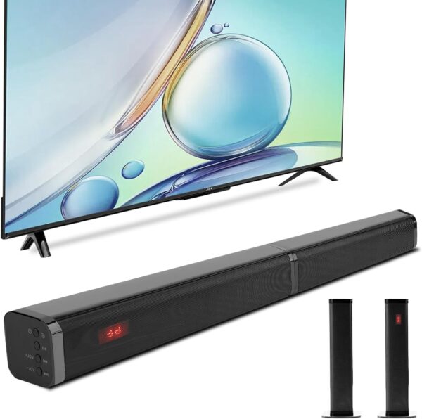 AyoumsPy 80W TV Sound Bar, Split Design, HDMI-ARC