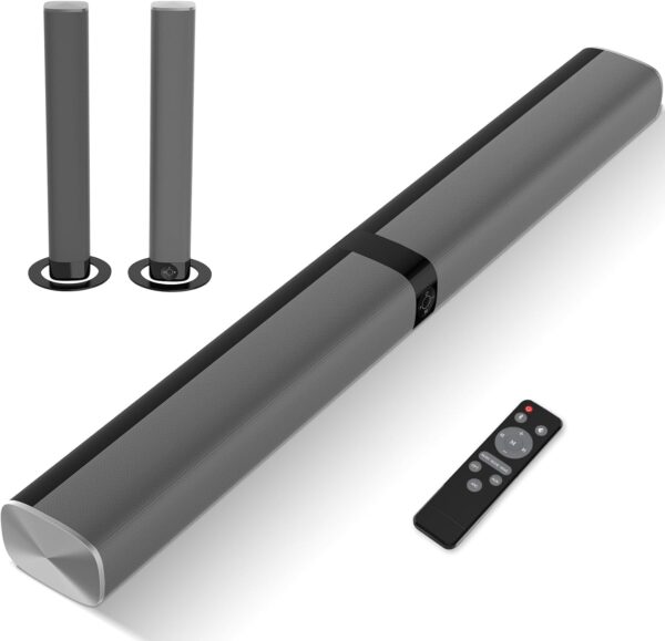 AyoumsPy TV Soundbar, 60W, ARC/Optical/AUX, 3 EQ Modes