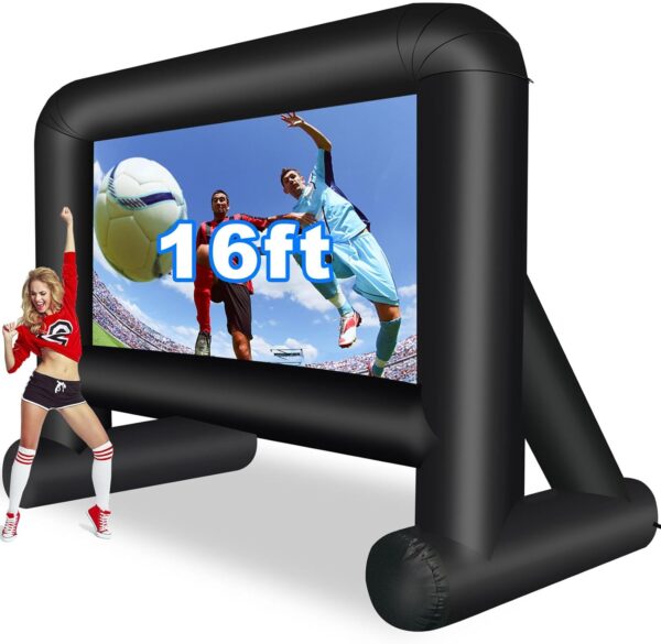 AyoumsPy 16ft Blow-Up Movie Screen, Portable Party Ready