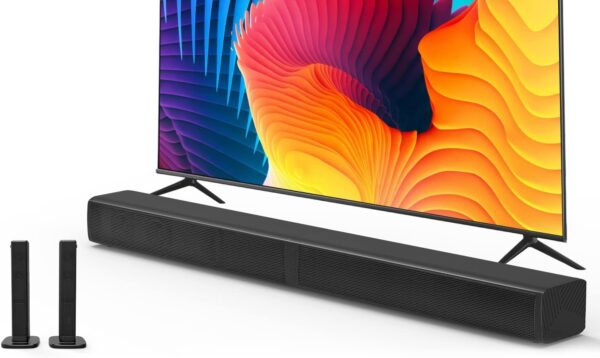 AyoumsPy 2-in-1 32-Inch Sound Bar, Bluetooth 5.0, Dual Subwoofer