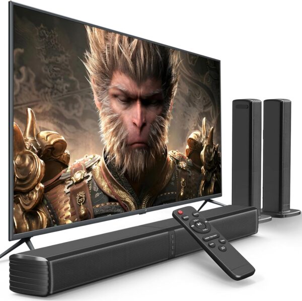 AyoumsPy Bass Smart TV Speakers, 32-Inch, Wall Mountable