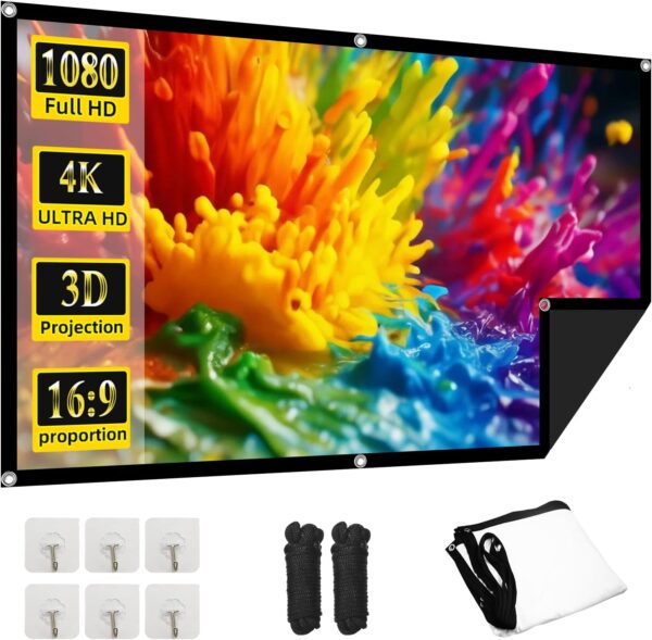 AyoumsPy 72 Inch Projector Screen