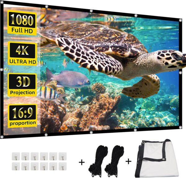AyoumsPy Projector Screen 4K 16:9 HD